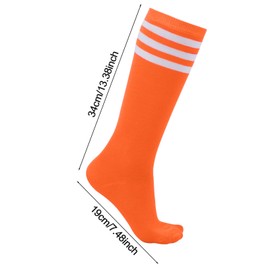 Dxhycc 3 Pairs Kids Soccer Socks Striped Knee High Socks Baseball Softball Socks Youth Athletic Socks for Boys Girls