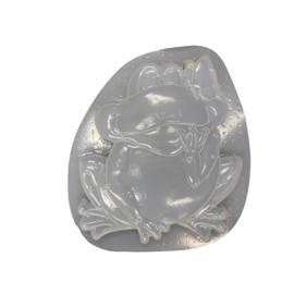 Frog with Butterfly Stepping Stone Concrete Plaster Mold 1034