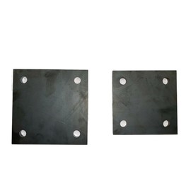 PSB STAHL AUF MASS Steel Plate Anchor Plate with Hole 100 x 100 x 4 mm (10 mm Bore)