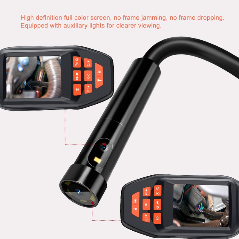 Endoscope Camera 3in LCD Display 1080P Inspection Camera Bending Borescope