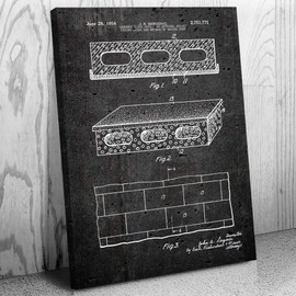 Cinder Block Canvas Print, Brick Layer Gift, Construction Worker, Contractor Gifts, Masonry Art, Carpenter Gift Dark Concrete (9 inch x 12 inch)