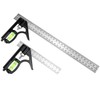QWORK® Combination Square Set, Combination Angle 150 mm and 300