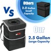 EPAuto Waterproof Car Trash Can with Lid and Storage Pockets,