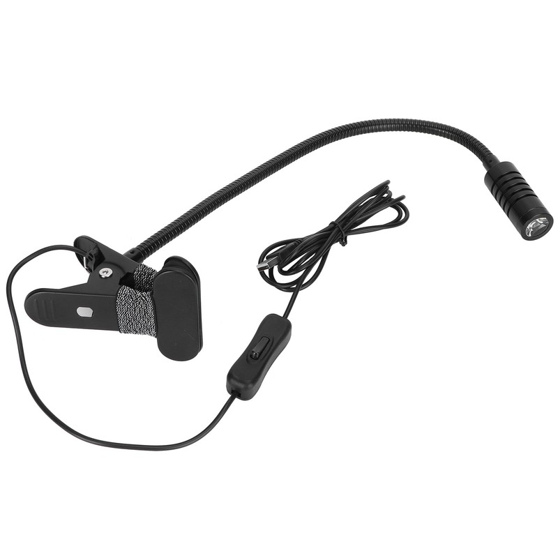 Student Reading Clipon Light 360° Flexible Neck Lamp USB Power