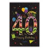 bsb 40th Birthday Card Woman & Man - Birthday Card