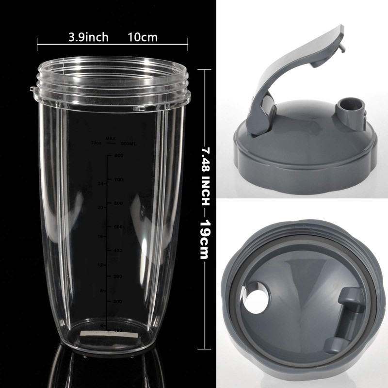 32oz Oversized Cup Set Compatible with Nutribullet 600W 900W