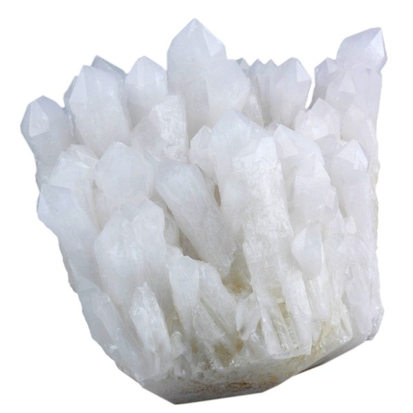 SUNYIK Natural Rock Quartz Crystal Cluster,Druzy Geode Specimen Gemstone Sculpture Sphere(0.7-0.8lb)