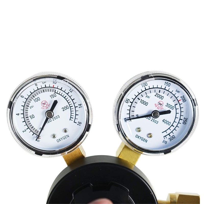 findmall CGA 540 Oxygen Regulator for Welding Gas Gauge 145PSI
