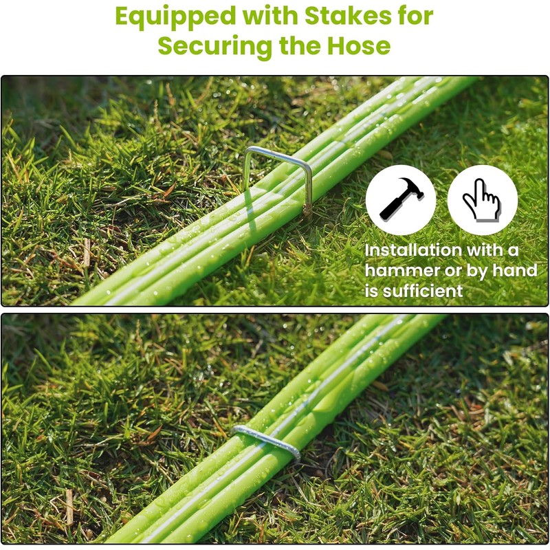 Sprinkler Soaker Hose 50FT 2Pack, Watering Hose with Holes, High-Efficiency