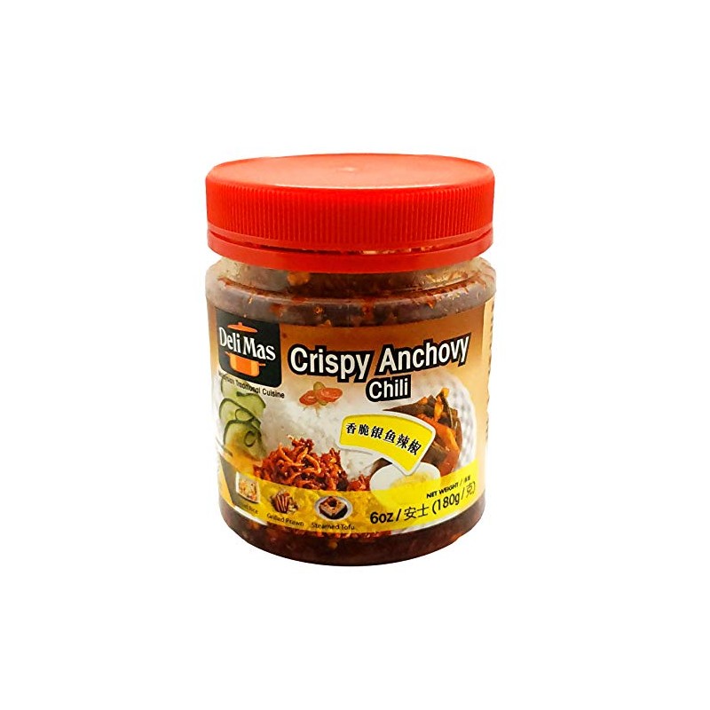 Deli Mas Crispy Anchovy Chili 6 oz (Pack of 6)