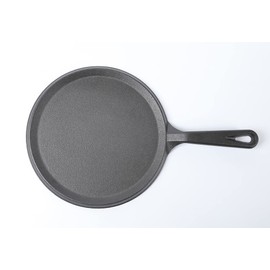 HAWOK Cast Iron Griddle, Dia.9.5", Comal Round Pan, Perfect for Pancakes, Pizzas, and Quesadillas, Pre-seasoned