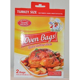 Home Select Big Check Oven Bags Turkey Size 2 Bags