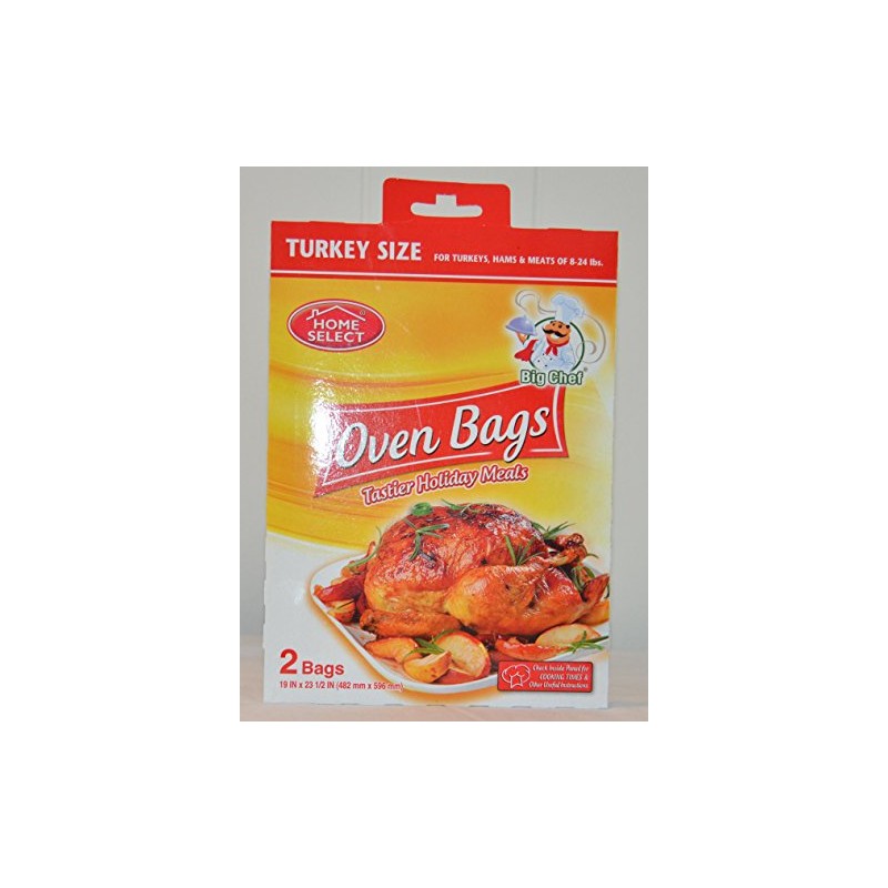 Home Select Big Check Oven Bags Turkey Size 2 Bags