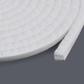 0.6Inch Brush Weather Stripping,33Feet, Window Insulation Seal,Card-Slot Seal Strip Pile Weatherstrip Door Sweep Brush for Door Window