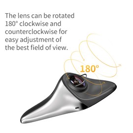 VOJKOREL HD Blind Spot Camera - Car Side View IP68 Waterproof 120 Degree Wide Angle Mirror - Silver