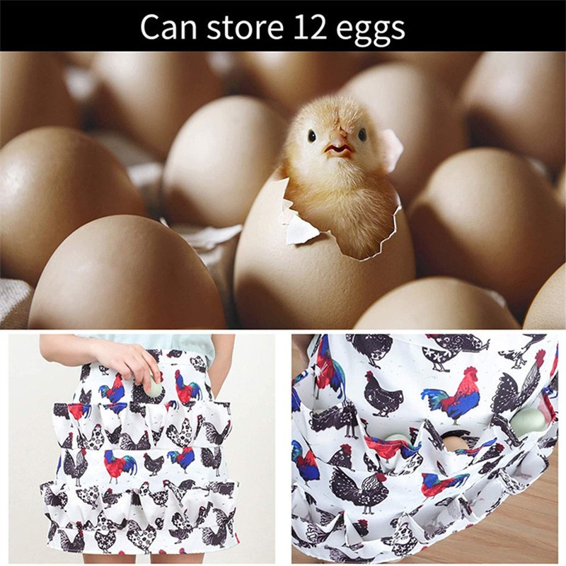 Chicken Egg Collecting Apron 12 Deep Pockets for Hense Duck