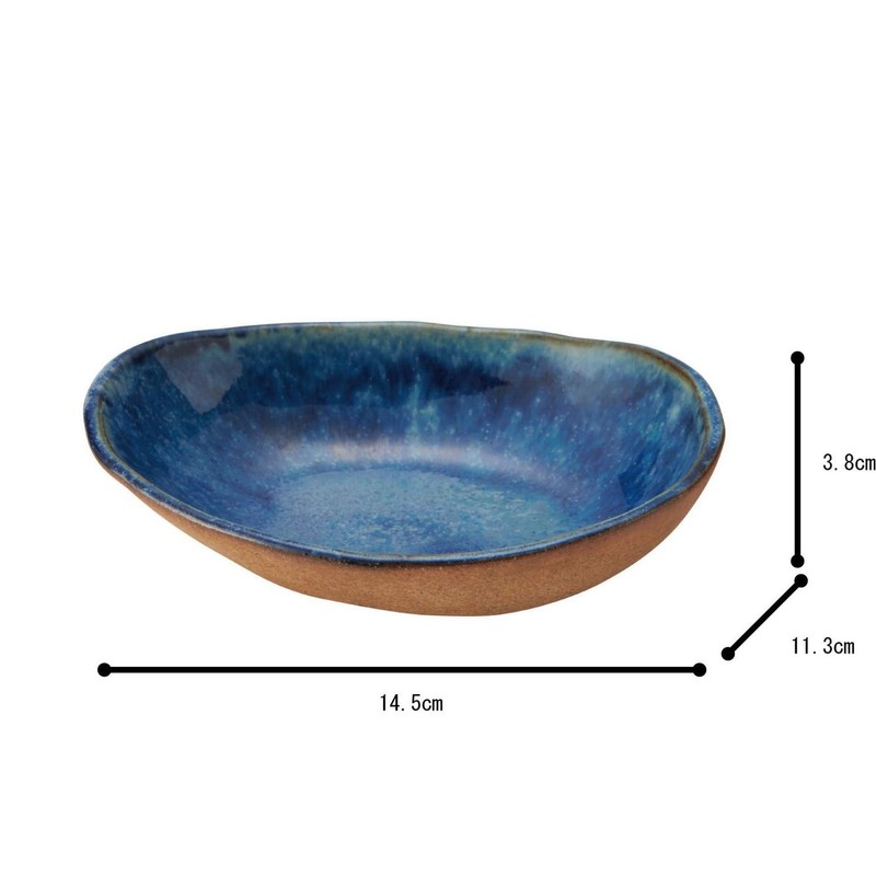 Rikizo R-908532 Bowl, Blue, Diameter 5.7 x Depth 4.4 x