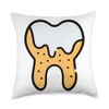 Tartar Plaque Calculus Tooth Dental Specialist Dentist Throw Pillow