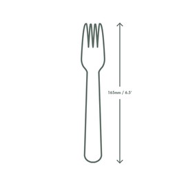Vegware Compostable CPLA Green Plastic Forks, Case of 1000, Disposable, Veridian Renewable Material Made from Plants, Sturdy and Strong, Hot or Cold Applications