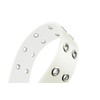 Belle Donne Women White Belt Double Grommet, Grunge, Emo, Goth