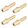 sourcing map Brass Metric Barb Connector Hose Nozzle 6mm x