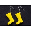 Miniblings Wellington Boots Yellow Earrings Hanging Boots Rain Garden Earrings