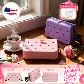 Perfect Mother's Day Gift: Cute Pink EVA Bag Patterned Purse with Detachable Thoughtful Gift for Mom Wife Daily Fashion Usesize: 21.3*7.5*13.1cm, Color: HYB-K07 gift box