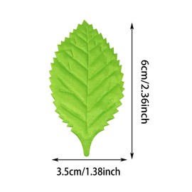 PPhtony Fake Fabric Leaves Mixed Green Series Artificial Leaves for Scrapbooking Card Making Paper Art Craft Projects Wedding Christmas Thanksgiving Party Favor Invitation Table Tree Decoration (100)