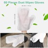 Patelai 60PCS White Microfiber Dusting Gloves Dual-Sided Cleaning Mitts