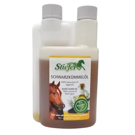 Stiefel Black Cumin Oil for Horses 100% Natural Oil Cold Pressed for Skin, Coat, Respiratory Tract, Immune System & Digestion Dispensing Bottle 250ml