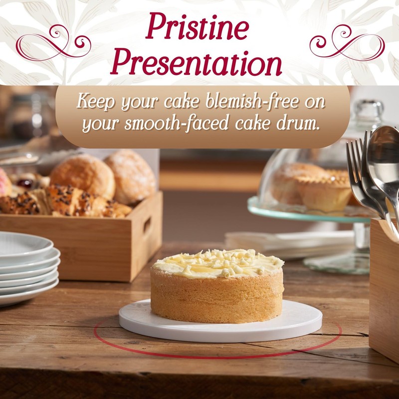Cakebon Cake Boards Square - Sturdy 1/2 Inch Thick Drums