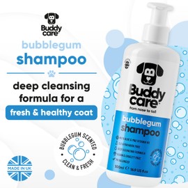 Bubblegum Dog Shampoo by Buddycare | Deep Cleansing Shampoo for Dogs | Bubblegum Scented | with Aloe Vera and Pro Vitamin B5 (50.72oz)