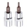 2PCS Juttzzei Hex Bit Socket, 3/8" Drive x H3 (3mm)