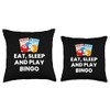 Eat Sleep And Play Bingo - Bingo Player Throw Pillow