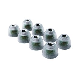 TANGZU Tang Sancai Noble Version Balanced Bore Eartips, Liquid Silicone Medical Grade Hypoallergic Ear Plugs for in-Ear Monitor, Venturi Stainless Steel Filter Zone Design IEM Ear Tips (Green, M)