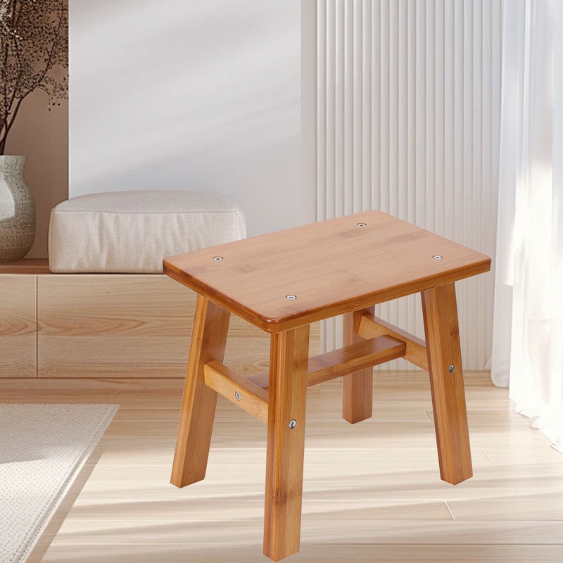 Multipurpose Small Bamboo Stool Low Stool Children Bench for Home