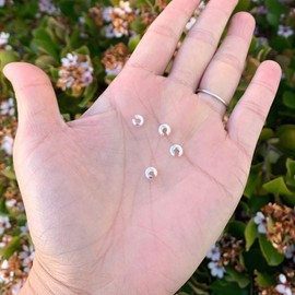 Adabele - 20 abalorio sueltas de plata de ley 925 de 5 mm, hipoalergénicas para hacer joyas, manualidades, SS227-5