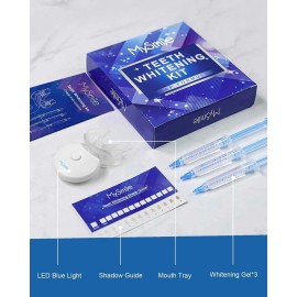 MySmile PAP Teeth Whitening Kit with 5LED Light Upper Lower Tray Whitener Gel