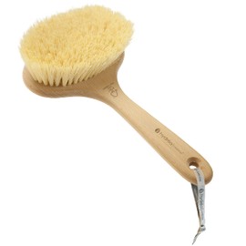 Hydrea London Dry Body Brush Vegan – Premium Exfoliating Dry Skin Brush with Extra Long Cactus Bristle, Dry Brush Cellulite Remover, Exfoliating Body Scrubber, Helps Improve Lymphatic Drainage, FSC® Certified Beechwood.