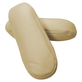 SUNBREATH Compatible with Car Front Seat Armrest Cover for Ford F150 F250 F350 F450 F550 Excursion 1999 2000 2001 2002 2003 2004 2005 2006 2007 Microfiber Leather Seat Arm Rest Cover 2PCS Beige