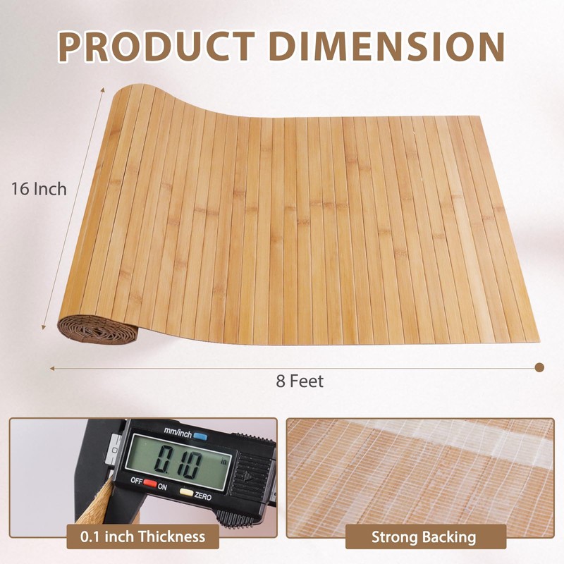 EYAYEN Natural Bamboo Wall Panel for Interior Wall Decor, Pole