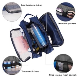 WANDF Toiletry Bag Men's Travel Toiletry Bag Travel Accessories Toiletry Bag Cosmetic Bag Women's Toilet Organiser, A-pure royal blue