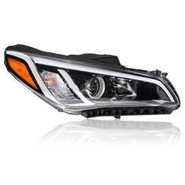 TTUN AUTO headlights with Halogen Bulbs Replacement for 2016 2017 Hyundai Sonata SE 92102-C2050(Passenger Side)