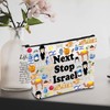 JXGZSO Israel Trip Gift Next Stop Israel Cosmetic Bag Traveler