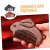 Healeved 2pcs Bunny Comb Portable Wood Hair Combs for Women