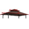 Easylee Grill Gazebo Shelter Replacement Canopy 5'x8' Double Tiered BBQ