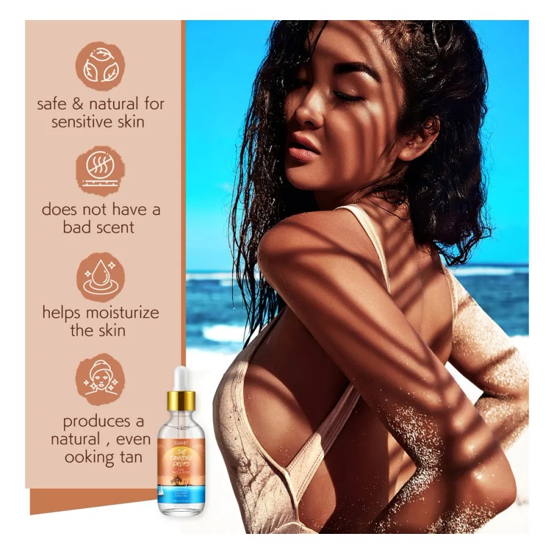 Bronceado Natural Rostro Cuerpo Tono Dorado Piel Radiante