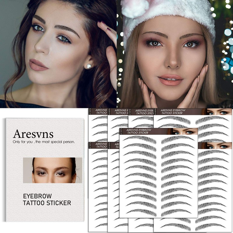 Aresvns 4D Tattoo Eyebrows 99 Pairs! Newly Improved Good Looking