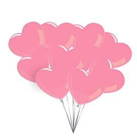 Twist4 heart balloons approximately Twist4® Diameter 26 cm, 100% Natural Latex Premium Heart Balloons in Red, Pink, White, Suitable for Wedding, Love, Valentine's Day Decoration, Top Quality (Pack of 50, Pink)