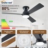Dolavast Ceiling Fans with Lights, 48 inch Low Profile Ceiling